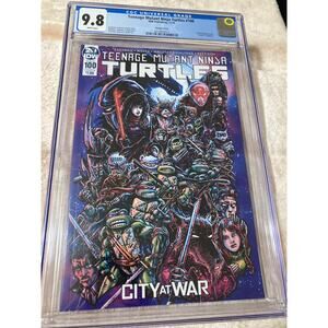 9.8 CGC Teenage Mutant Ninja Turtles #100 Cover B Variant IDW Comic Book Slab